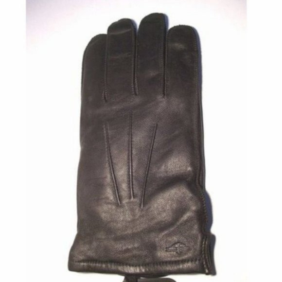 Mens Black LEATHER Gloves Cashmere Wool Lambskin XL Dockers Driving Gift New - Picture 4 of 8